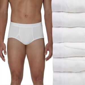 Hanes 6 Pack White Comfort Flex Cool Wicking Cotton Briefs XL NWT